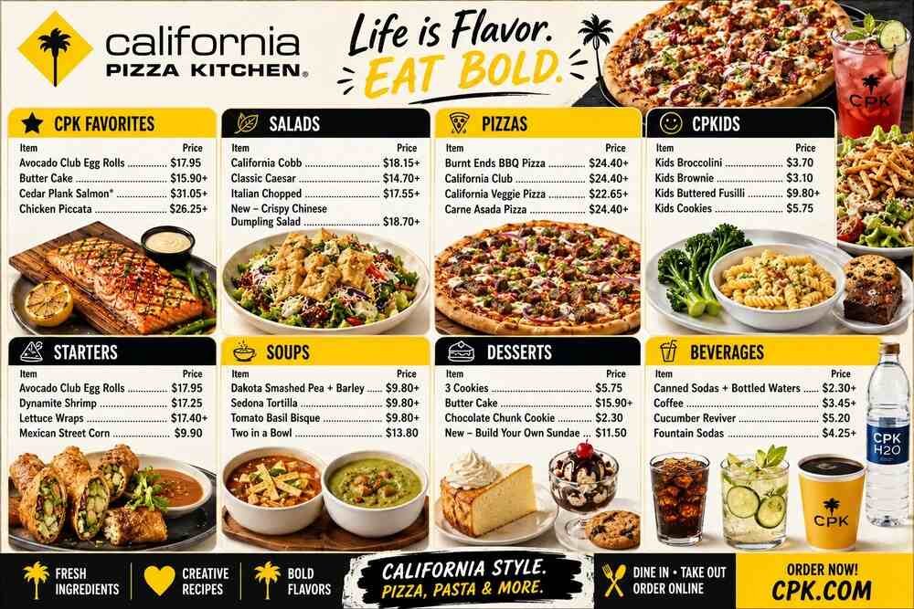 Cpk Menu With Prices