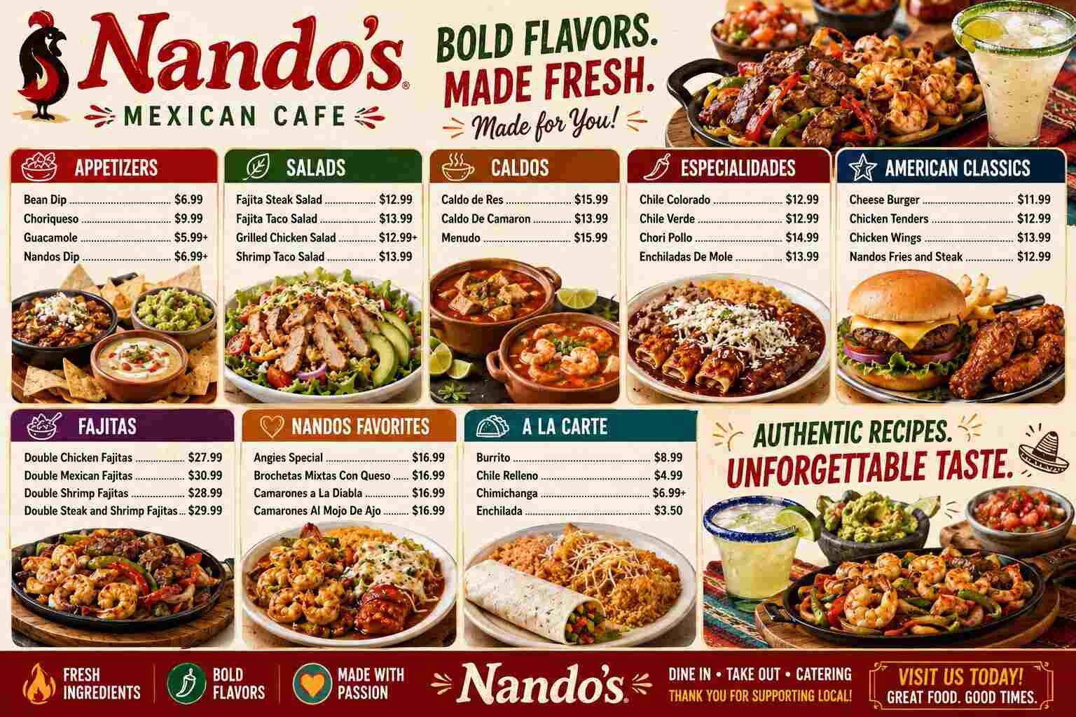 Nandos Menu