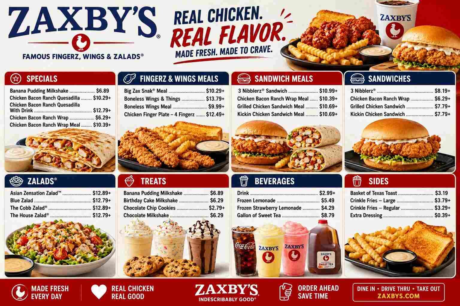 Zaxby’s Menu