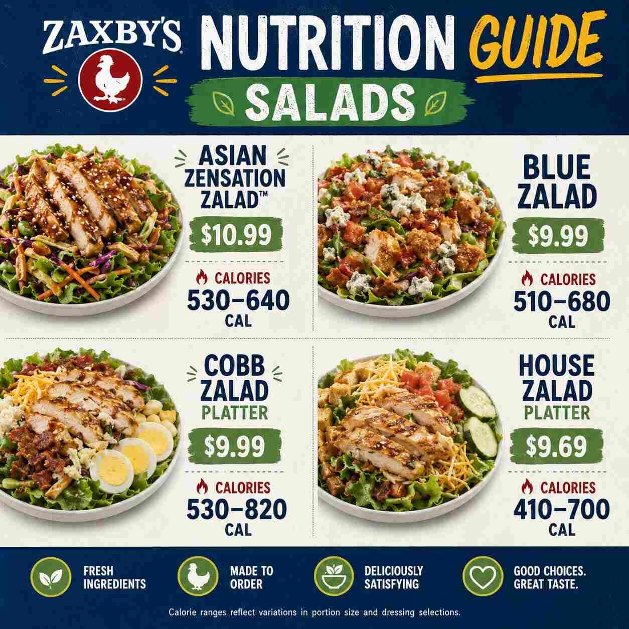 Zaxby’s Salads Menu