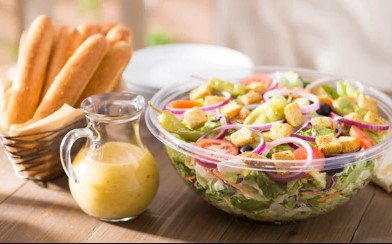 Our Famous Jumbo House Salad includes 12 Breadsticks (Serves 6)